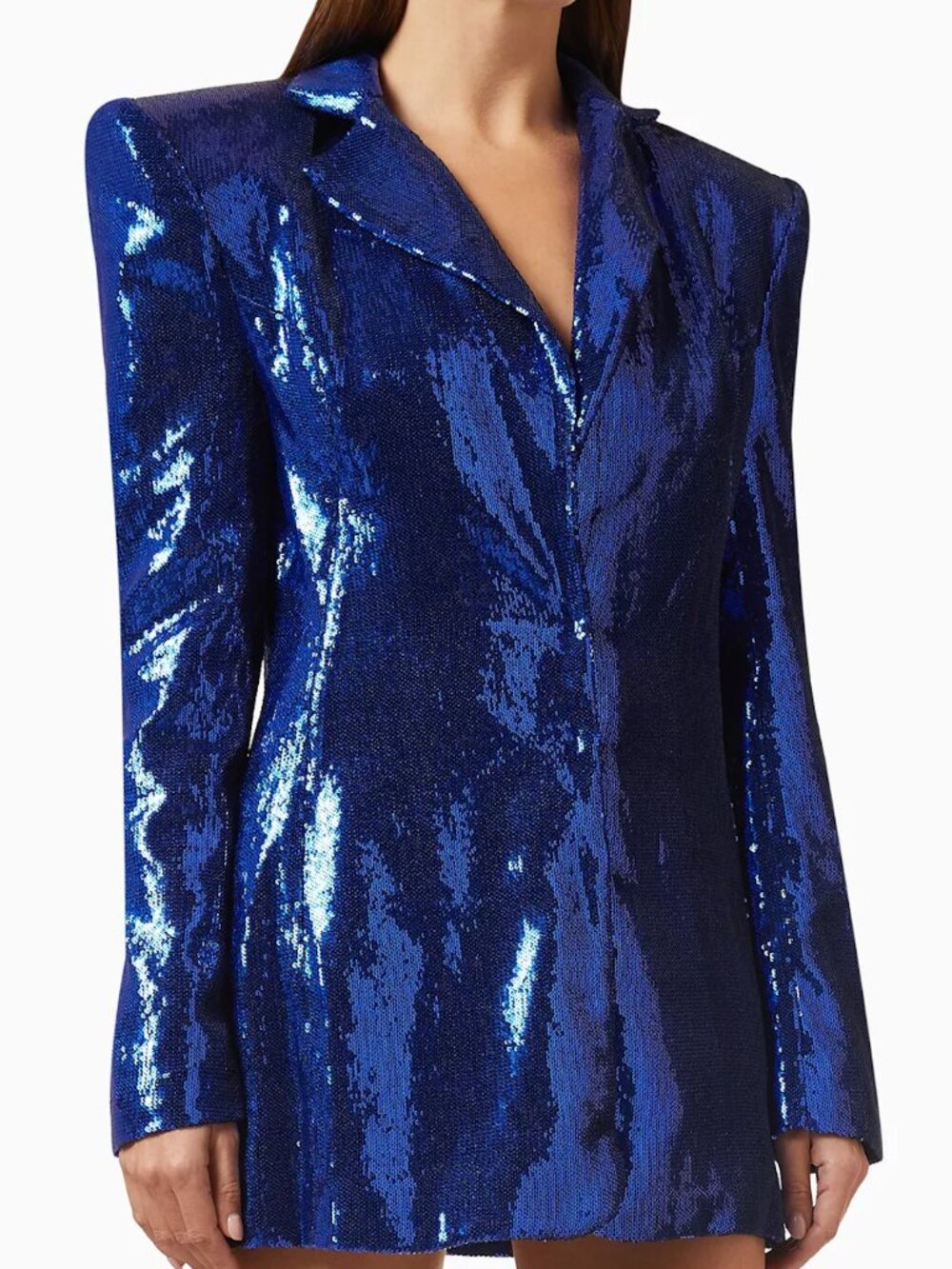 Bronx and Banco Zizi Blazer Mini Dress in Indigo Sequin S